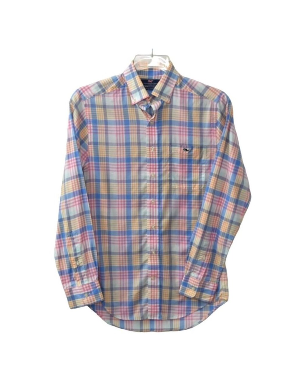 Vineyard Vines Slim Fit Tucker Shirt Mens XS Cotton Multicolor Plaid Button Down